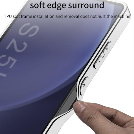 Противоударный чехол GKK Plating TPU + Leather Supercar  для Samsung Galaxy S25 Ultra 5G - Fiber