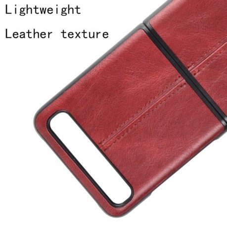 Ударозащитный чехол Sewing Cow Pattern на Samsung Galaxy Z Flip - красный