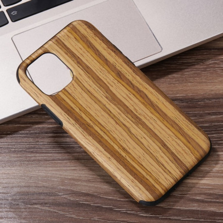 Чехол-накладка Wood Texture на iPhone 12/12 Pro - тиковое дерево
