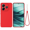 Силиконовый чехол Solid Color Liquid Silicone на Xiaomi Redmi Note 14 5G - красный