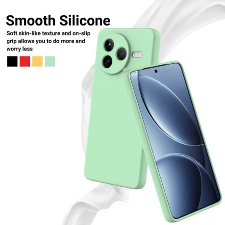 Силіконовий чохол Solid Color Liquid Silicone на Xiaomi Poco F7 Pro - зелений