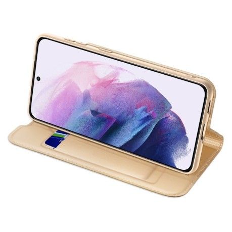 Чехол-книжка DUX DUCIS Skin Pro Series на Samsung Galaxy S22 5G - золотой