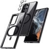 Противоударный чехол ERBORD (MagSafe) для Samsung Galaxy S22 Ultra - черный