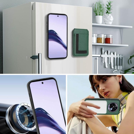 Чохол CX01 Detachable Magsafe Magnetic Card Bag для Realme 13 Pro / 13 Pro+ - Green