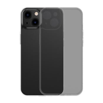 Чехол Baseus Frosted Glass для iPhone 14/13 - темно-прозрачный
