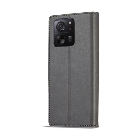 Чехол книжка LCIMEEKE Calf Texture на Xiaomi 14T Pro - серый
