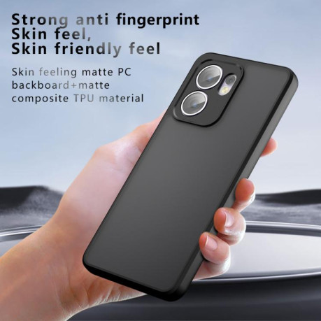 Противоударный чехол Armor Precise Hole PC Hybrid TPU для OPPO Reno13 F 5G - черный