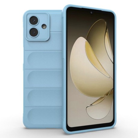 Силиконовый чехол Magic Flannel для Samsung Galaxy A07 4G - голубой
