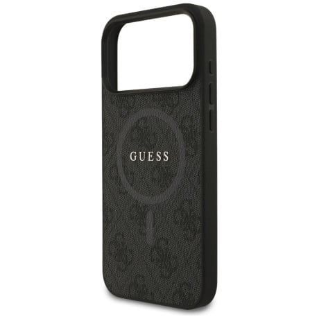 Оригинальный чехол Guess 4G Ring Classic Logo с MagSafe на iPhone 17 Pro Max - black