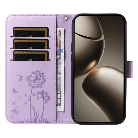 Чехол-книжка Dandelion Embossed Pattern Flip Leather на Xiaomi 15T Pro 5G - фиолетовый