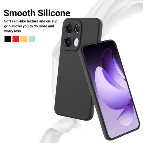 Силіконовий чохол Solid Color Liquid Silicone на OPPO Reno13 Pro 5G - чорний