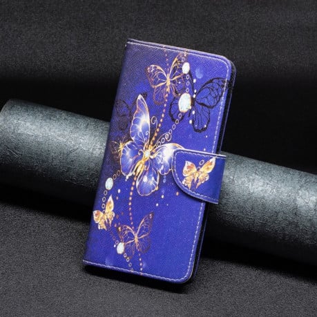 Чехол-книжка Colored Drawing Series на Xiaomi Mi 12 - Purple Butterfly