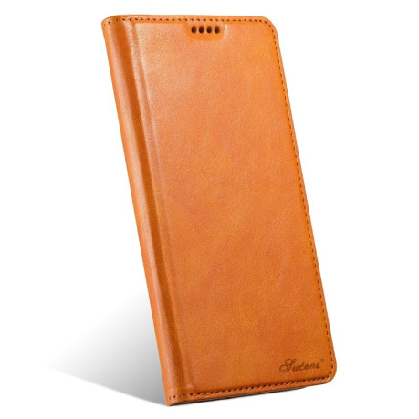 Протиударний чохол Suteni H02 Leather Wallet Stand для iPhone 16 Pro - хакі