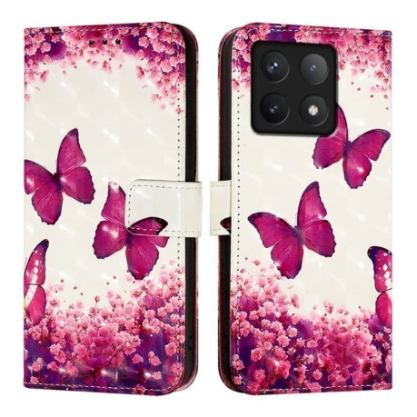Чохол-книжка 3D Painting для Xiaomi 14T Pro - Butterfly