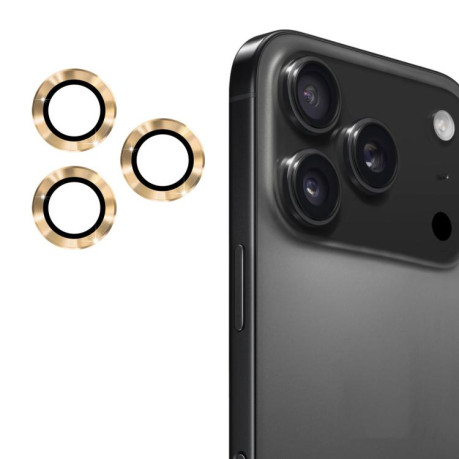 Защитное стекло на камеру ENKAY 9H Aluminium для iPhone 17 Pro / 17 Pro Max - золотое