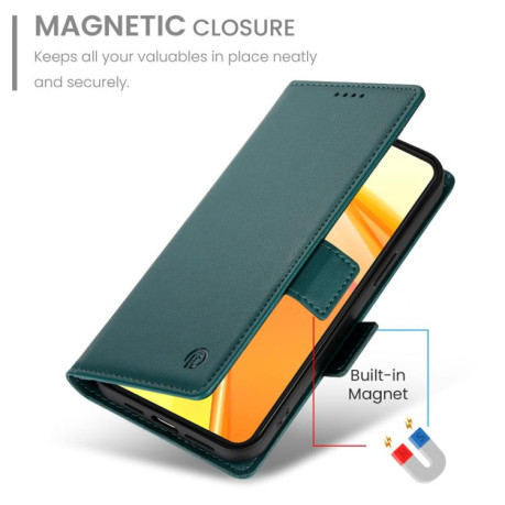 Чехол-книжка Side Buckle Magnetic Frosted Leather для OPPO Reno13 F/Reno13 FS - зеленый