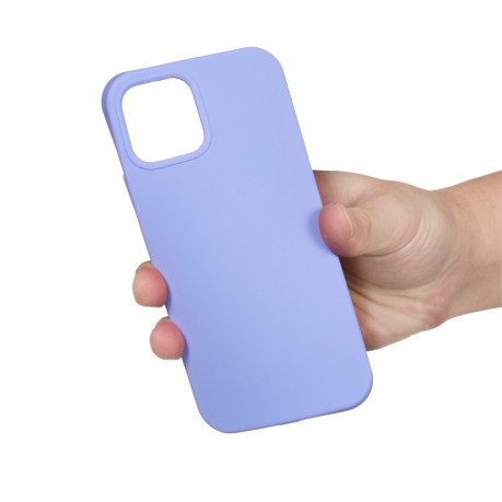 Силиконовый чехол Solid Color Liquid на iPhone 15 - фиолетовый