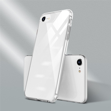 Ударозахисний чохол Color Button Clear на iPhone SE 3/2 2022/2020/7/8 - прозоро-білий