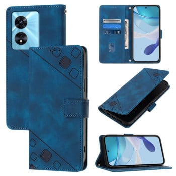Чохол-книжка Skin-feel Embossed для Realme Narzo 50 5G / Realme V23 - синій