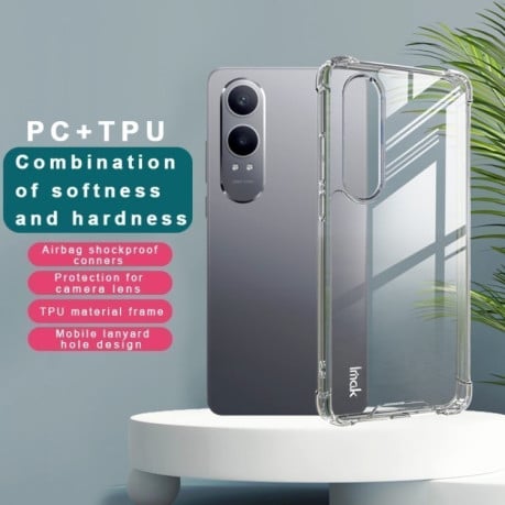 Прозрачный чехол IMAK Space Shield с усиленными углами гибрид на OnePlus Nord CE4 Lite