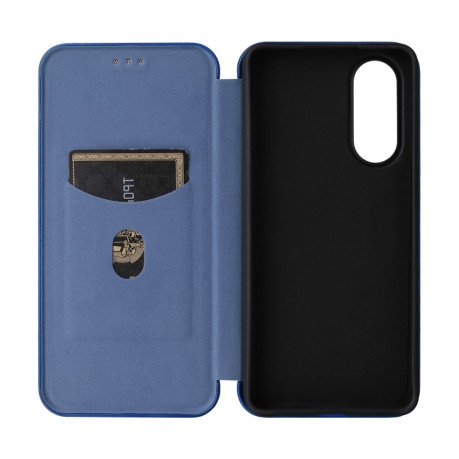 Чехол-книжка Carbon Fiber Texture на OnePlus Nord CE4 Lite - синий