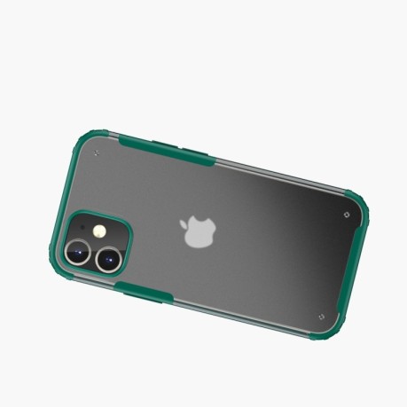 Ударозащитный чехол Four-corner на iPhone 12 Mini - зеленый