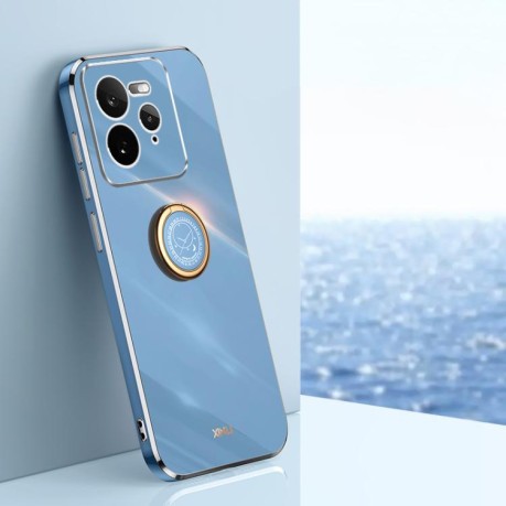 Противоударный чехол XINLI Straight Edge with Ring Holder для Realme GT 7 Pro 5G - синий
