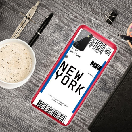 Противоударный чехол Boarding Pass Series на Samsung Galaxy A02s - New York