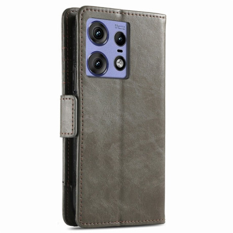 Чохол-книжка Dual-side Magnetic Buckle для Motorola Edge 50 Ultra - сірий