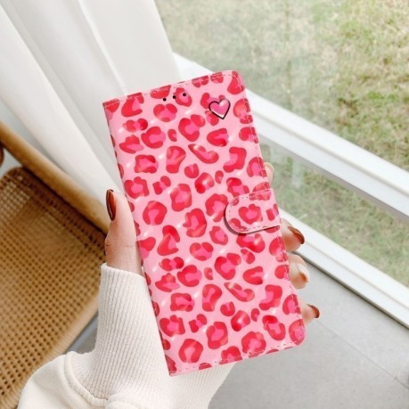 Чехол-книжка 3D Painting для Samsung Galaxy A56 5G - Pink Leopard Print