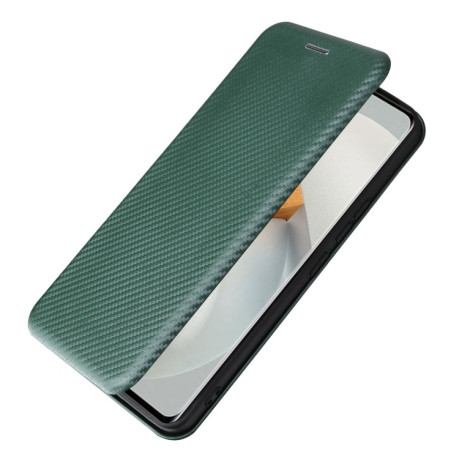 Чехол-книжка Carbon Fiber Texture на Vivo S12 5G/V23 5G - зеленый