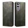 Чехол-книжка Simple Wax Crazy Horse для OnePlus Ace 3V / Nord CE4 - зеленый