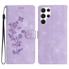 Чохол-книжка Flower Butterfly Embossing на Samsung Galaxy S24 Ultra 5G - фіолетовий
