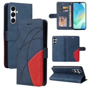 Чохол-книжка Dual-color Splicing Flip Leather для Samsung Galaxy A26 5G - синій