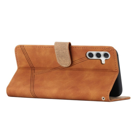 Чохол-книжка Stitching Skin Feel  для Samsung Galaxy A56 5G - коричневий