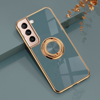 Чехол 6D Electroplating with Magnetic Ring для Samsung Galaxy S22 Plus 5G - серый