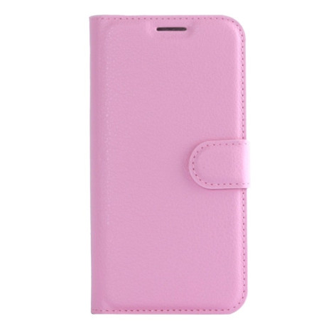 Чехол-книжка Litchi Texture на Samsung Galaxy S7 - розовый