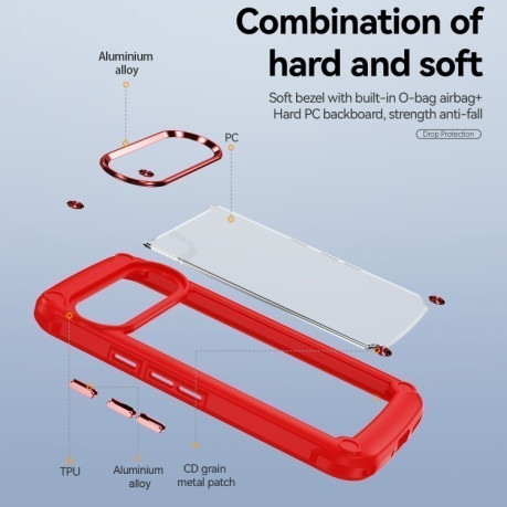Противоударный чехол Lens Protection на Google Pixel 9 Pro XL - красный