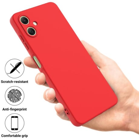 Силіконовий чохол Solid Color Liquid Silicone на Samsung Galaxy A07 4G - червоний