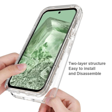 Чехол Shockproof Clear Gradient PC + TPU для Google Pixel 8a - черный