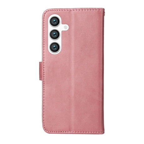 Чехол-книжка Stitching Calf Texture для Samsung Galaxy S25+ 5G - розовое золото