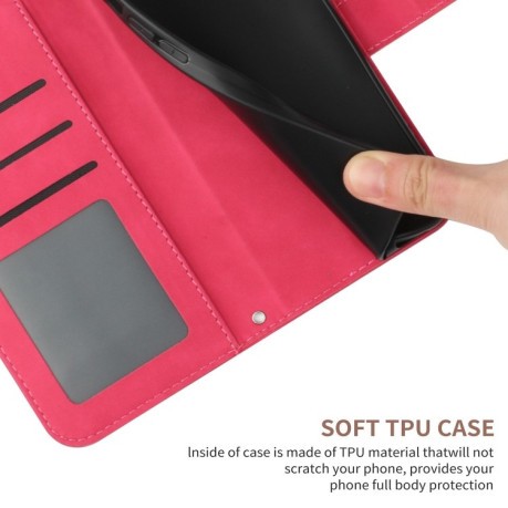 Чохол-книжка Skin Feel Sun Flower для Xiaomi 15 Pro - пурпурно-червоний