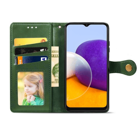 Чохол-книжка Retro Solid Color на Samsung Galaxy M32/A22 4G - зелений
