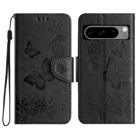 Чохол-книжка Embossed Butterfly для Google Pixel 8 Pro - чорний