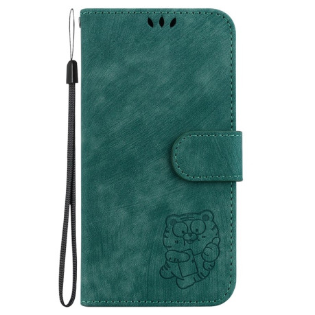 Чехол-книжка Little Tiger Embossed Leather на Realme 12 Pro / 12 Pro+ - зеленый
