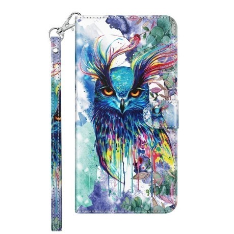 Чехол-книжка 3D Painting для Google Pixel 8 Pro - Owl