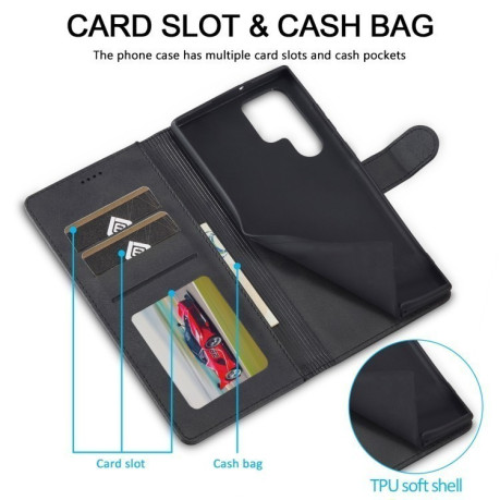 Чехол книжка LCIMEEKE Calf Texture на Samsung Galaxy S25 Ultra 5G - черный