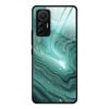 Противоударный стеклянный чехол Marble Pattern Glass на Xiaomi 12 Lite - Water Waves