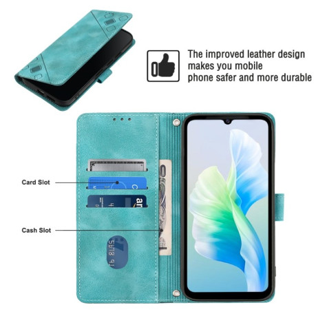 Чохол-книжка Skin-feel Embossed для Vivo S10e 5G / V23e 4G&amp;5G / Y75 4G - зелений