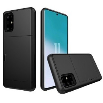 Протиударний чохол Rugged Armor зі слотом для кредитної картки Samsung Galaxy S20 Ultra-чорний